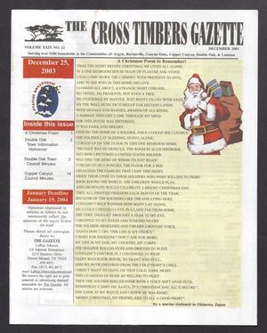 Primary view of object titled 'The Cross Timbers Gazette (Flower Mound, Tex.), Vol. 29, No. 12, Ed. 1, December 2003'.