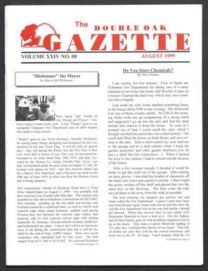 Primary view of object titled 'The Double Oak Gazette (Double Oak, Tex.), Vol. 24, No. 8, Ed. 1 Sunday, August 1, 1999'.