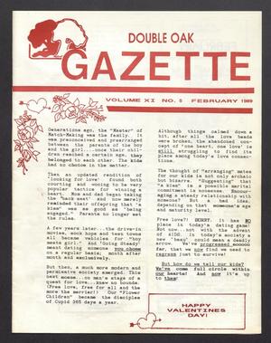 Primary view of object titled 'Double Oak Gazette (Double Oak, Tex.), Vol. 11, No. 5, Ed. 1, February 1989'.