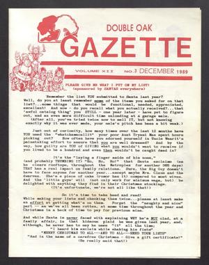 Primary view of object titled 'Double Oak Gazette (Double Oak, Tex.), Vol. 12, No. 3, Ed. 1, December 1989'.