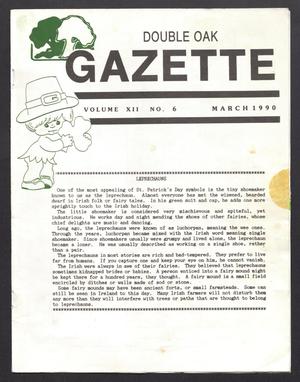 Primary view of object titled 'Double Oak Gazette (Double Oak, Tex.), Vol. 12, No. 6, Ed. 1, March 1990'.
