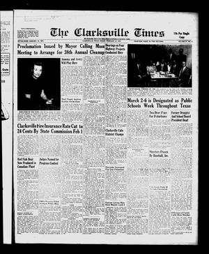 Primary view of object titled 'The Clarksville Times (Clarksville, Tex.), Vol. 87, No. 6, Ed. 1 Friday, February 27, 1959'.