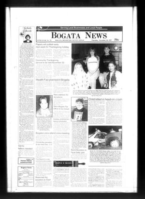 Primary view of object titled 'Bogata News (Bogata, Tex.), Vol. 87, No. 29, Ed. 1 Thursday, November 20, 1997'.