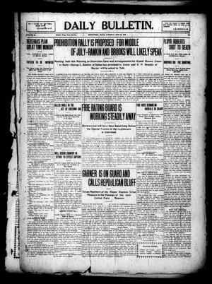 Primary view of object titled 'Daily Bulletin. (Brownwood, Tex.), Vol. 10, No. 215, Ed. 1 Saturday, June 25, 1910'.