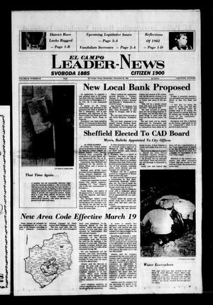 Primary view of object titled 'El Campo Leader-News (El Campo, Tex.), Vol. 98, No. 80, Ed. 1 Wednesday, December 29, 1982'.