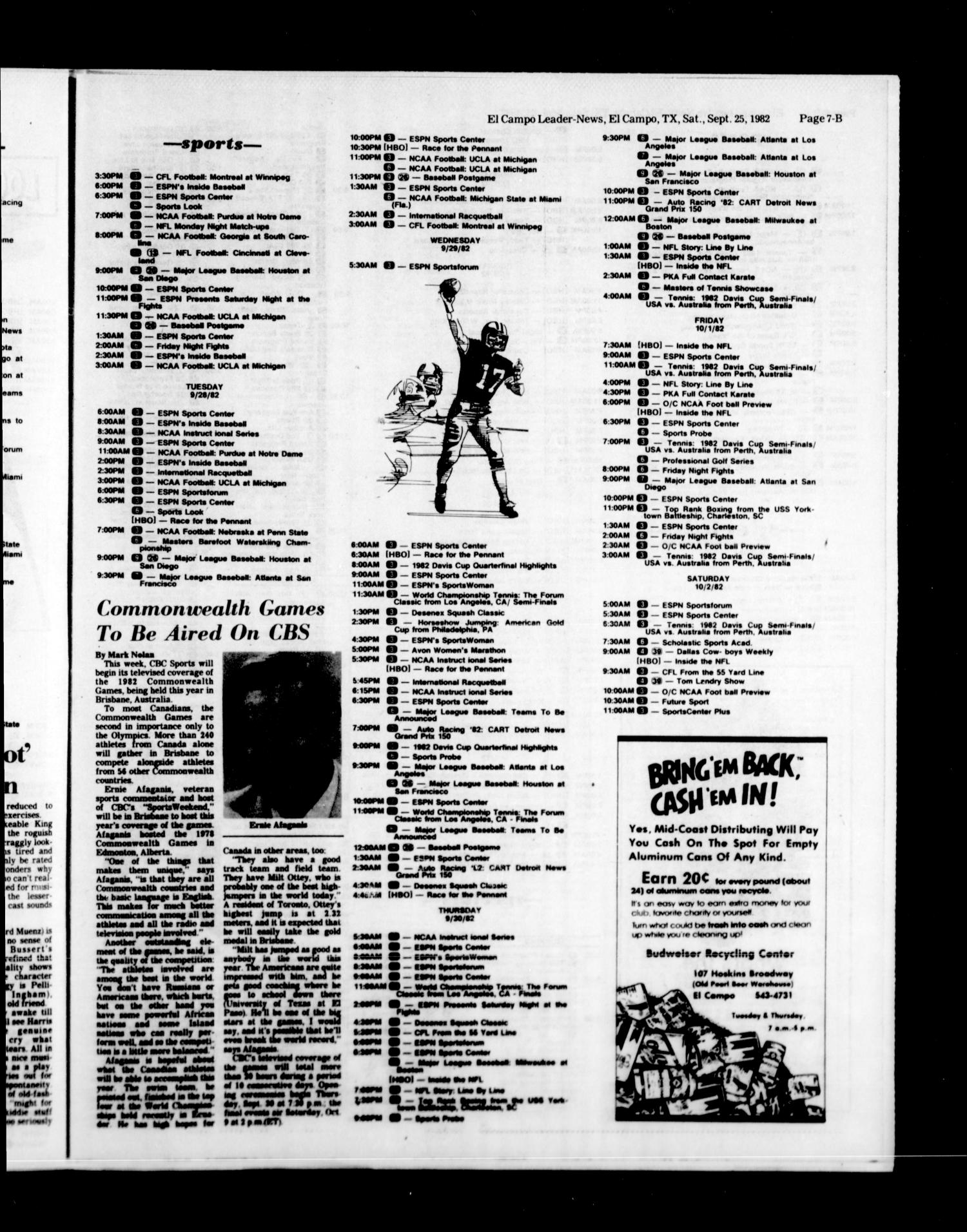 El Campo Leader-News (El Campo, Tex.), Vol. 98, No. 53, Ed. 1 Saturday, September 25, 1982
                                                
                                                    [Sequence #]: 19 of 28
                                                