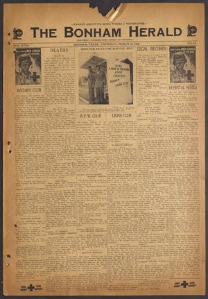 Primary view of object titled 'The Bonham Herald (Bonham, Tex.), Vol. 18, No. 64, Ed. 1 Thursday, March 15, 1945'.