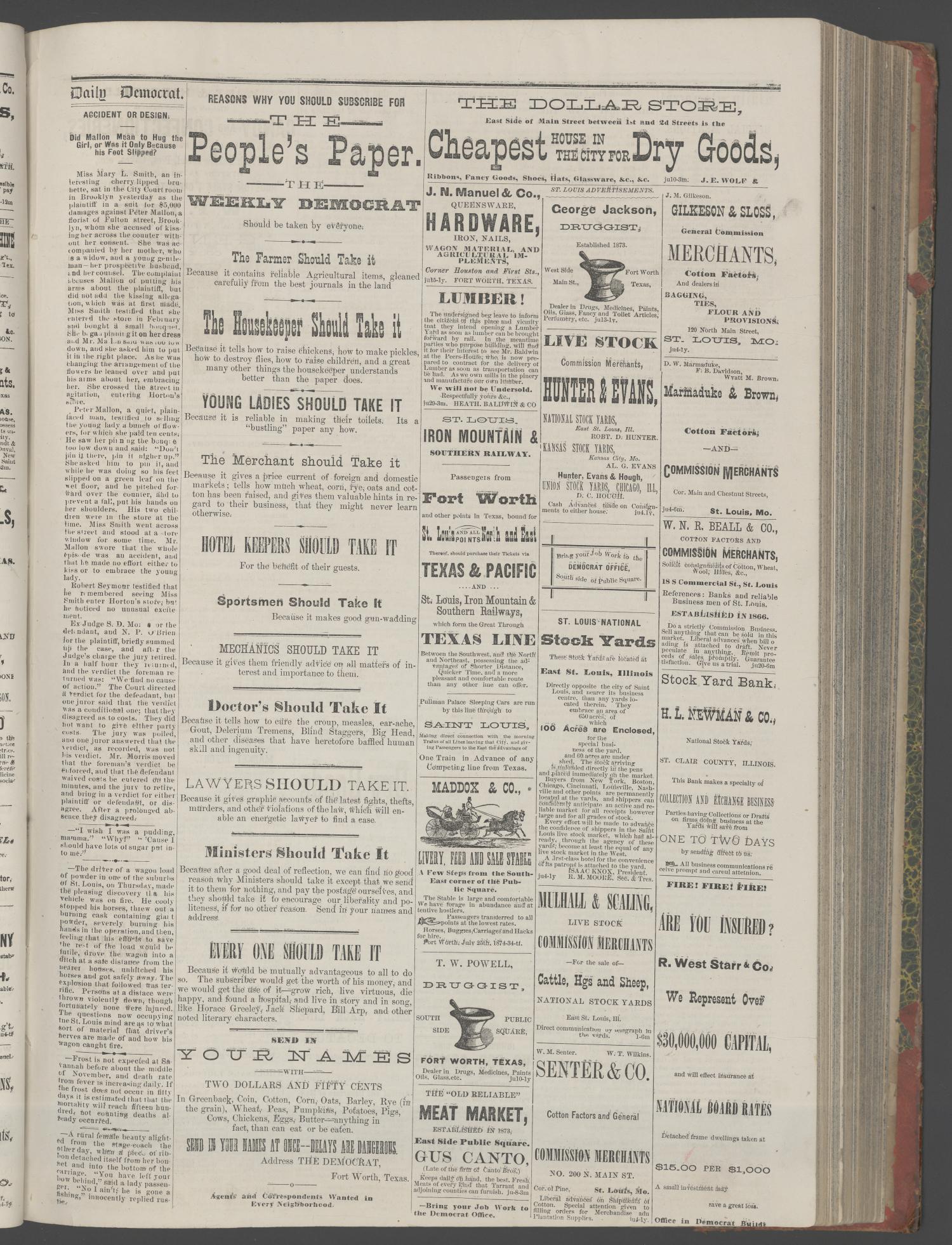 The Daily Fort Worth Democrat. (Fort Worth, Tex.), Vol. 1, No. 77, Ed. 1 Tuesday, October 3, 1876
                                                
                                                    [Sequence #]: 3 of 4
                                                