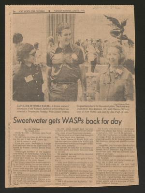 Primary view of object titled '[Clipping: Sweetwater gets WASPs back for day]'.