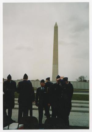 Primary view of object titled '[Air Force at Washington Monument]'.