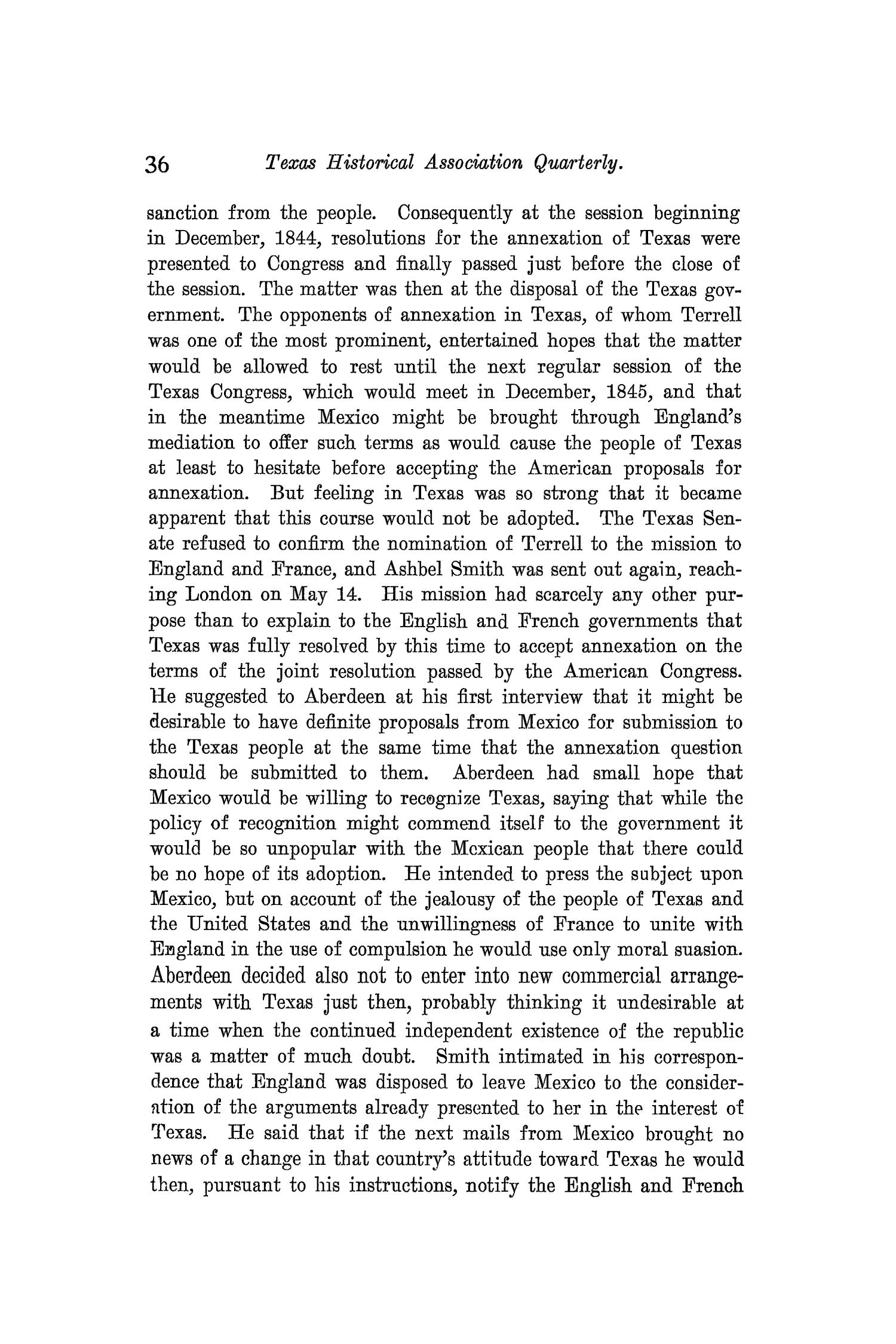 The Quarterly of the Texas State Historical Association, Volume 9, July 1905 - April, 1906
                                                
                                                    36
                                                