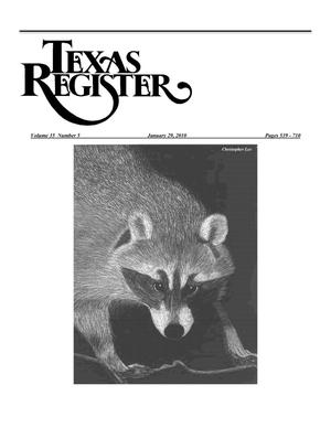 Primary view of object titled 'Texas Register, Volume 35, Number 5, Pages 539-710, January 29, 2010'.