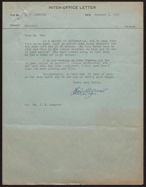 Primary view of object titled '[Letter from T. L. James to D. W. Kempner, January 3, 1948]'.