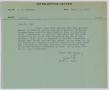 Letter: [Letter from T. L. James to D. W. Kempner, March 11, 1949]