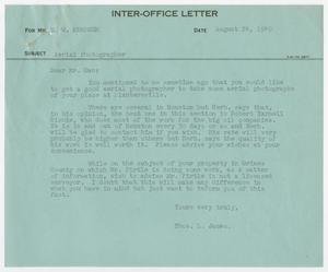 Primary view of object titled '[Inter-Office Letter from T. L. James to D. W. Kempner, August 24, 1949]'.