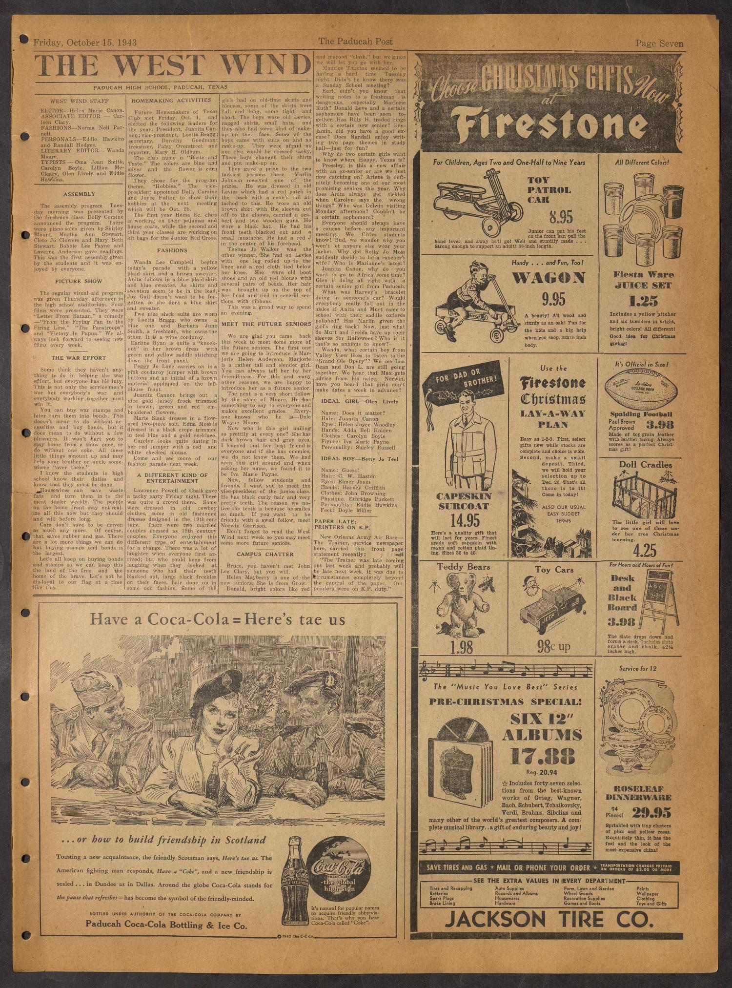 The Paducah Post (Paducah, Tex.), Vol. 37, No. 27, Ed. 1 Friday, October 15, 1943
                                                
                                                    [Sequence #]: 7 of 8
                                                