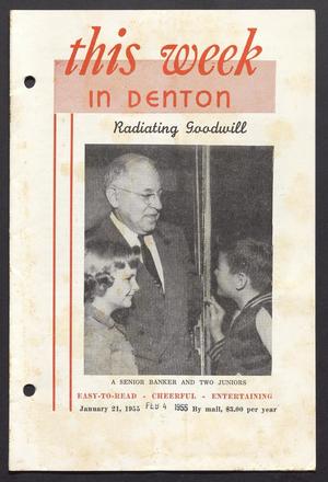 Primary view of object titled 'This Week in Denton (Denton, Tex.), Vol. 1, No. 13, Ed. 1 Friday, February 4, 1955'.