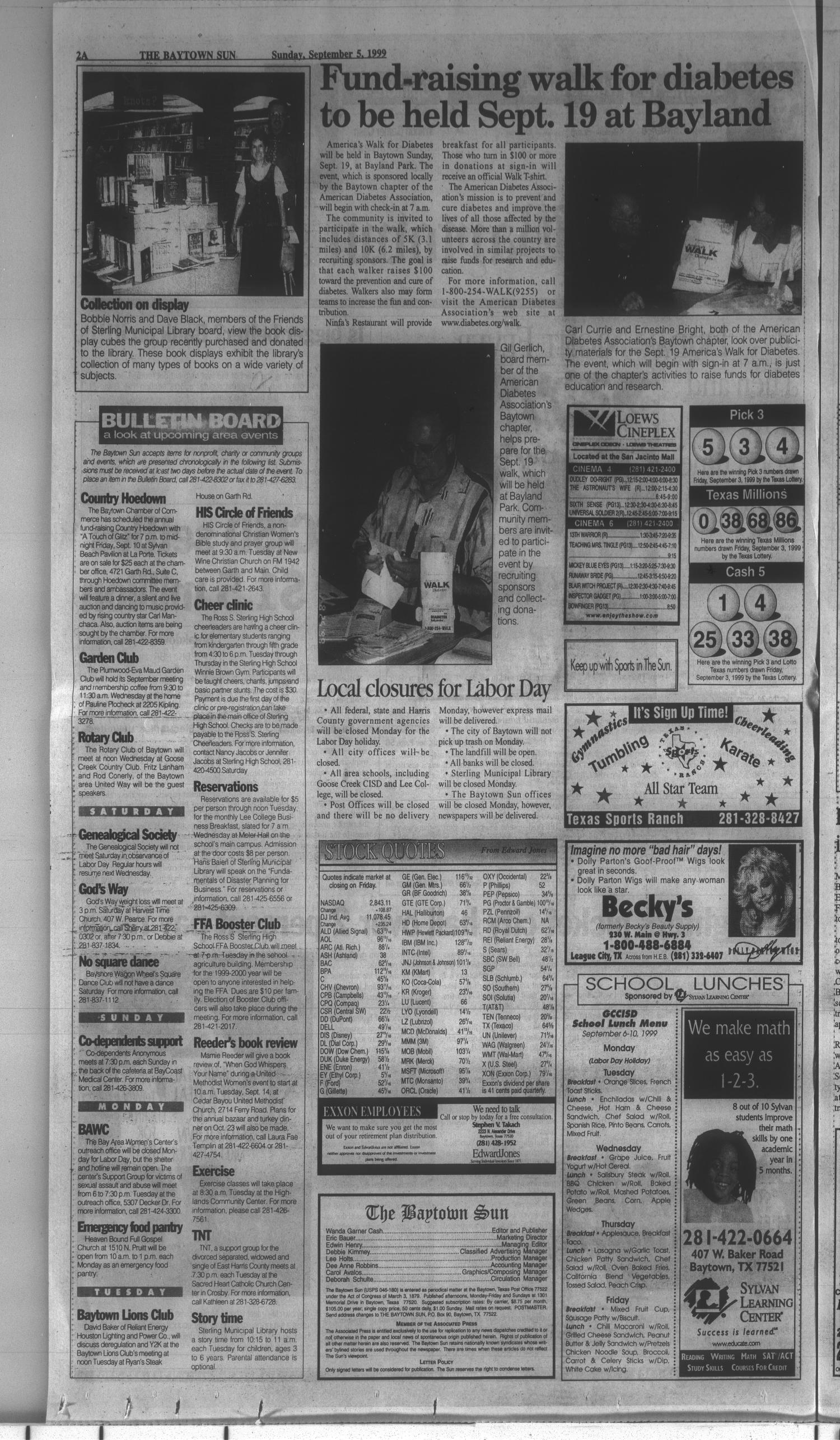 The Baytown Sun (Baytown, Tex.), Vol. 77, No. 265, Ed. 1 Sunday, September 5, 1999
                                                
                                                    [Sequence #]: 2 of 32
                                                