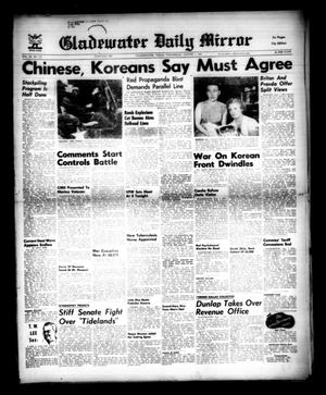Primary view of object titled 'Gladewater Daily Mirror (Gladewater, Tex.), Vol. 3, No. 112, Ed. 1 Wednesday, August 1, 1951'.