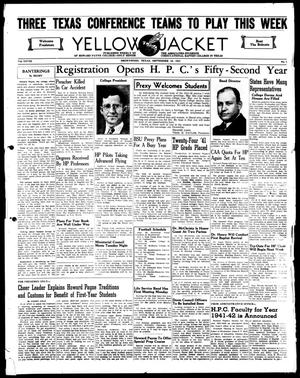 Primary view of object titled 'Yellow Jacket (Brownwood, Tex.), Vol. 28, No. 1, Ed. 1, Friday, September 19, 1941'.