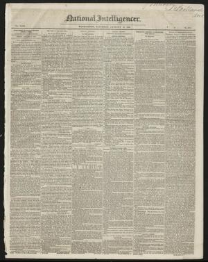 Primary view of object titled 'National Intelligencer. (Washington [D.C.]), Vol. 47, No. 6717, Ed. 1 Saturday, January 10, 1846'.