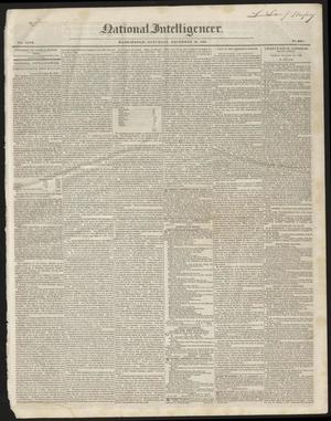 Primary view of object titled 'National Intelligencer. (Washington [D.C.]), Vol. 47, No. 6867, Ed. 1 Saturday, December 26, 1846'.
