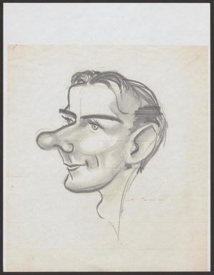 Primary view of object titled '[Cartoon Sketch of Unknown Man]'.