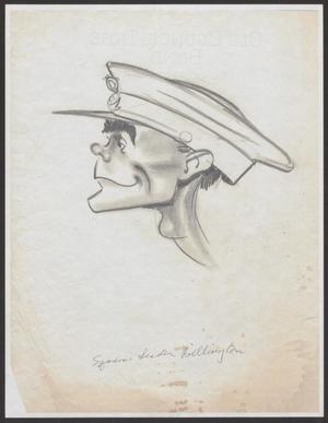 Primary view of object titled '[Cartoon Sketch of a Squadron Leader]'.