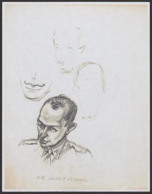 Primary view of object titled '[Sketch of Major McConnell by M. A. Krieger]'.