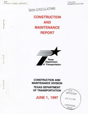 Primary view of object titled 'Texas Construction and Maintenance Report: June 1997'.