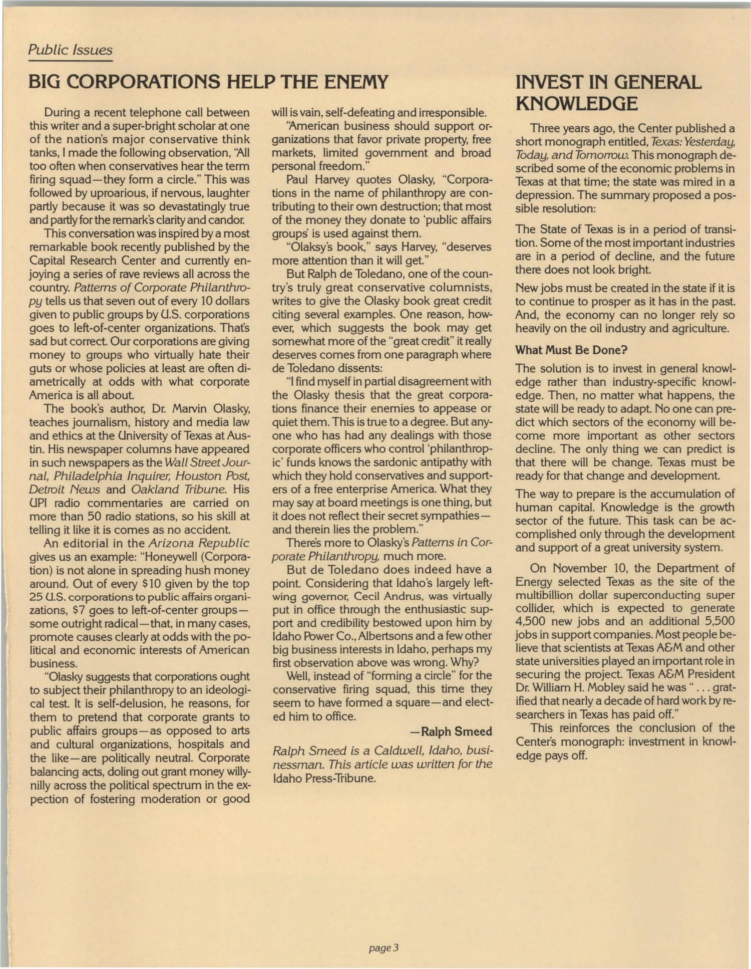 Pathfinder, Volume 11, Number 1, December 1988
                                                
                                                    3
                                                