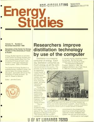 Primary view of object titled 'Energy Studies, Volume 14, Number 2, November/December 1988'.
