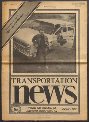 Primary view of object titled 'Transportation News, Volume 12, Number 4, January 1987'.