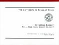 Book: University of Texas at Tyler Operating Budget: 2017