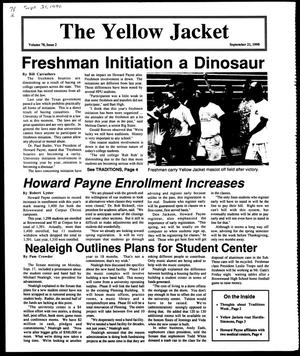 Primary view of object titled 'The Yellow Jacket (Brownwood, Tex.), Vol. 78, No. 2, Ed. 1, Friday, September 21, 1990'.