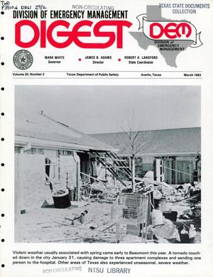Primary view of object titled 'Division of Emergency Management Digest, Volume 29, Number 2, March 1983'.