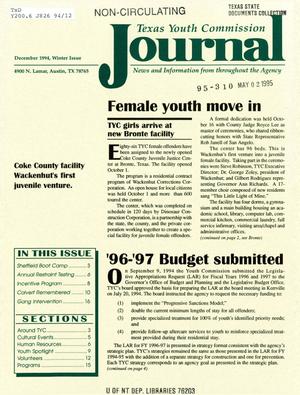 Primary view of object titled 'Texas Youth Commission Journal, December 1994'.