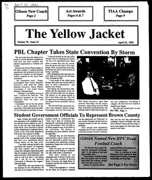 Primary view of object titled 'The Yellow Jacket (Brownwood, Tex.), Vol. 79, No. 21, Ed. 1, Thursday, April 23, 1992'.