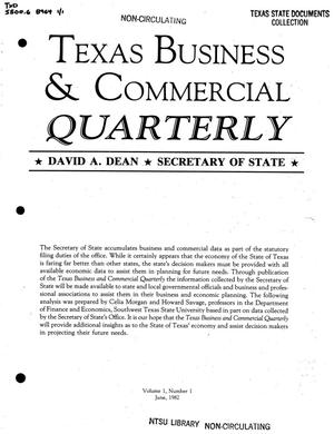 Texas Business & Commercial Quarterly, Volume 1, Number 1, June 1982