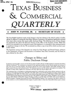 Texas Business & Commercial Quarterly, Volume 2, Number 2, October 1983