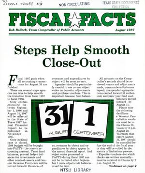 Primary view of object titled 'Fiscal Facts: August 1987'.