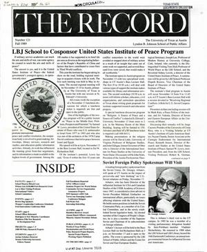 Primary view of object titled 'The Record, Number 121, Fall 1989'.
