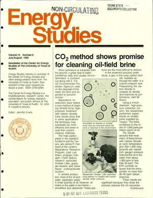 Primary view of object titled 'Energy Studies, Volume 15, Number 6, July/August 1990'.