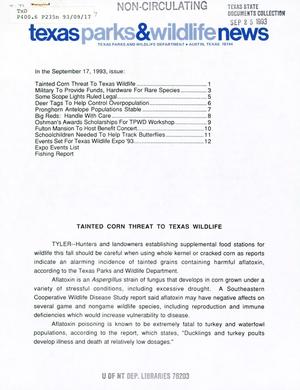 Primary view of object titled 'Texas Parks & Wildlife News, September 17, 1993'.