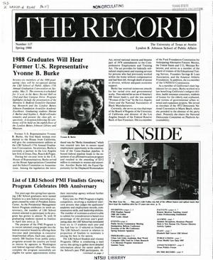 Primary view of object titled 'The Record, Number 117, Spring 1988'.