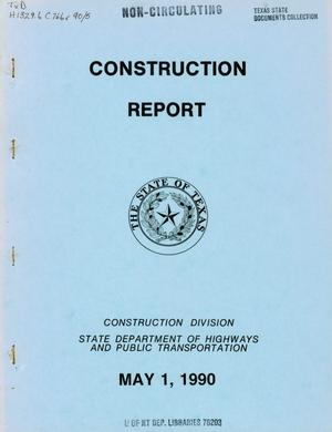 Primary view of object titled 'Texas Construction Report: May 1990'.