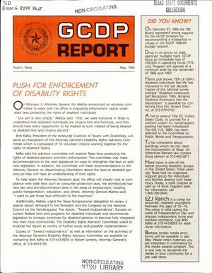 Primary view of object titled 'GCDP Report, May 1986'.