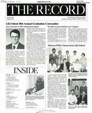 Primary view of object titled 'The Record, Number 120, Spring 1989'.