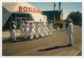 Photograph: [Marines standing in front of Boyer Burger]