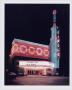Photograph: [Exterior of the Circle Theater at night]